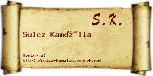 Sulcz Kamélia névjegykártya